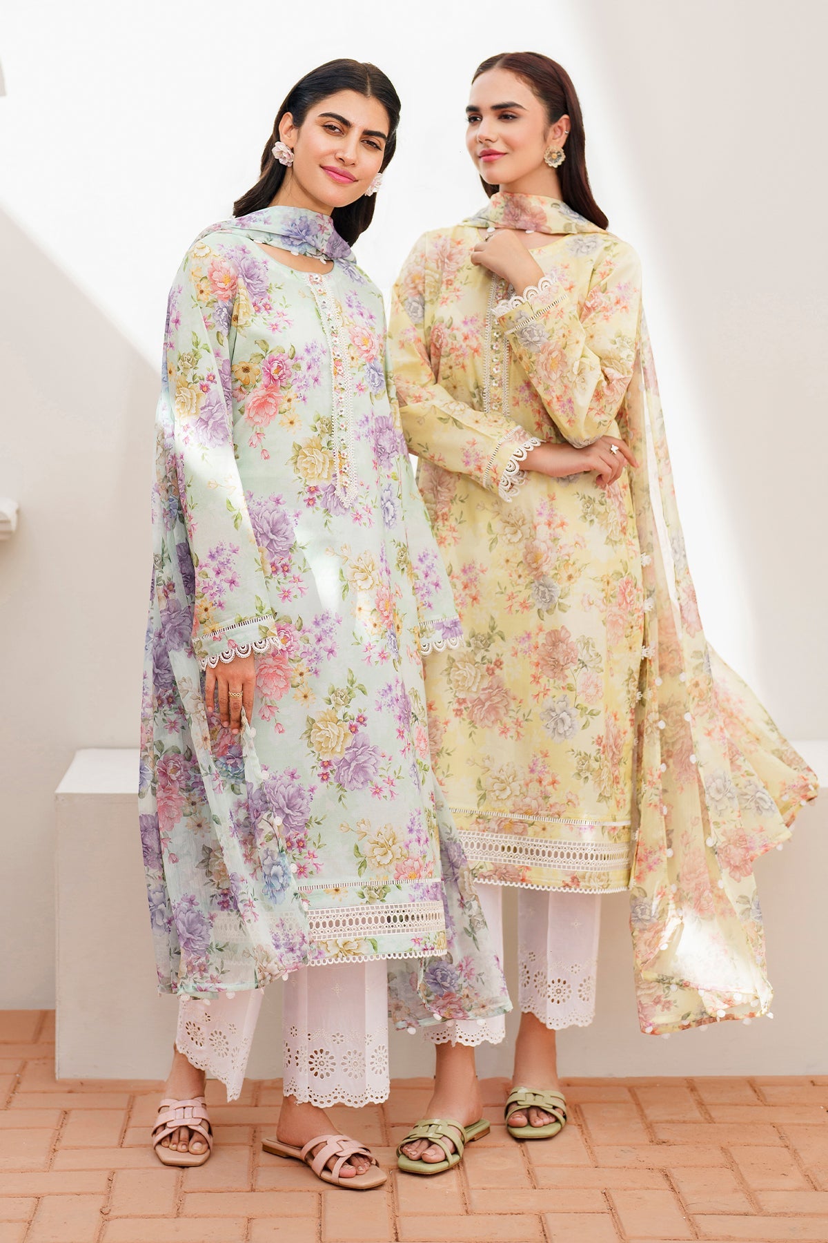 BAROQUE EMBROIDERED PRINTED LAWN