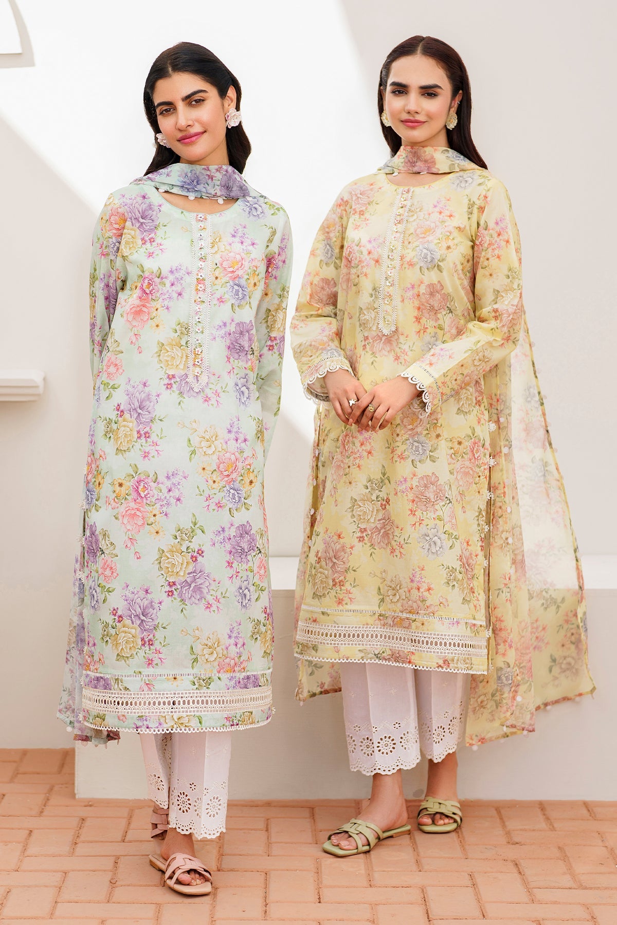 BAROQUE EMBROIDERED PRINTED LAWN