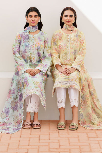 BAROQUE EMBROIDERED PRINTED LAWN