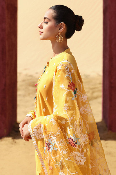 CROSS STITCH || MAIZE OCHRE-3 PIECE EMBROIDERED LAWN SUIT