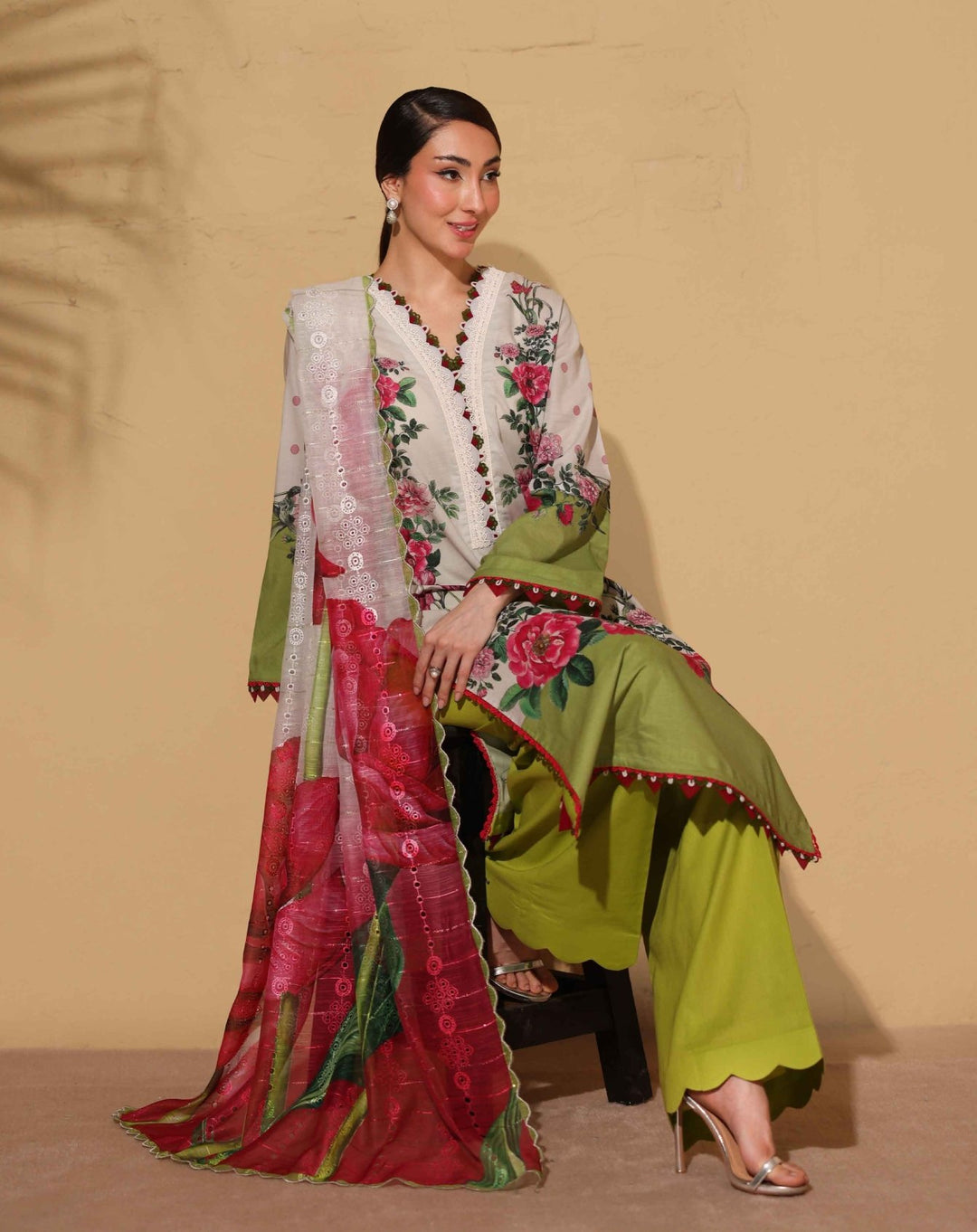 signora  Printed Embroidered Lawn