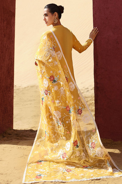 CROSS STITCH || MAIZE OCHRE-3 PIECE EMBROIDERED LAWN SUIT