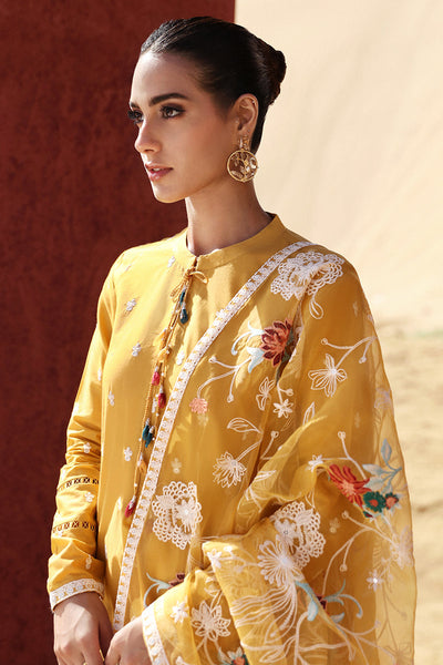 CROSS STITCH || MAIZE OCHRE-3 PIECE EMBROIDERED LAWN SUIT