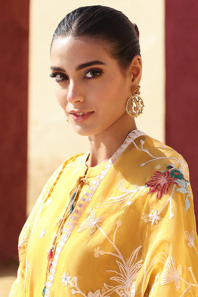 CROSS STITCH || MAIZE OCHRE-3 PIECE EMBROIDERED LAWN SUIT