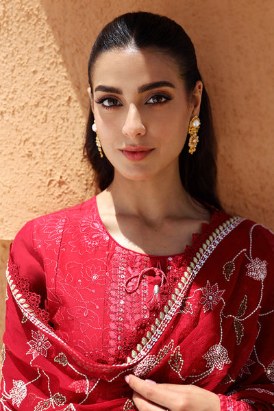 CROSS STITCH || VERMILLION SCARLET-3 PIECE EMBROIDERED LAWN SUIT