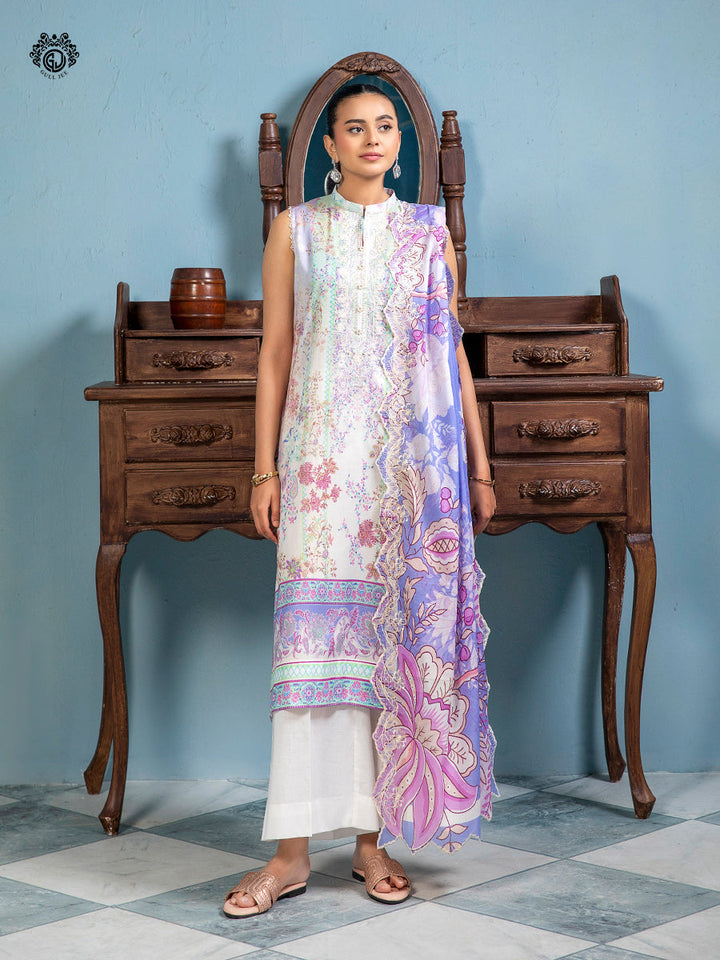 MAHAJAL  Unstitched Lawn 3  pc
