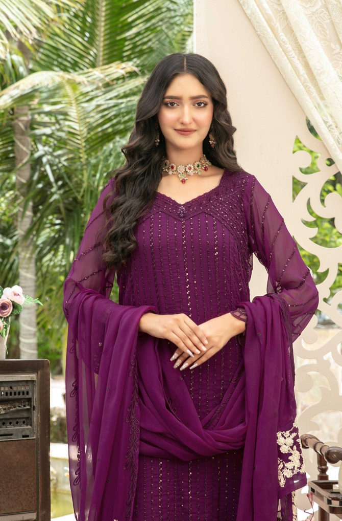 Nuresa Embroidered Fancy Chiffon