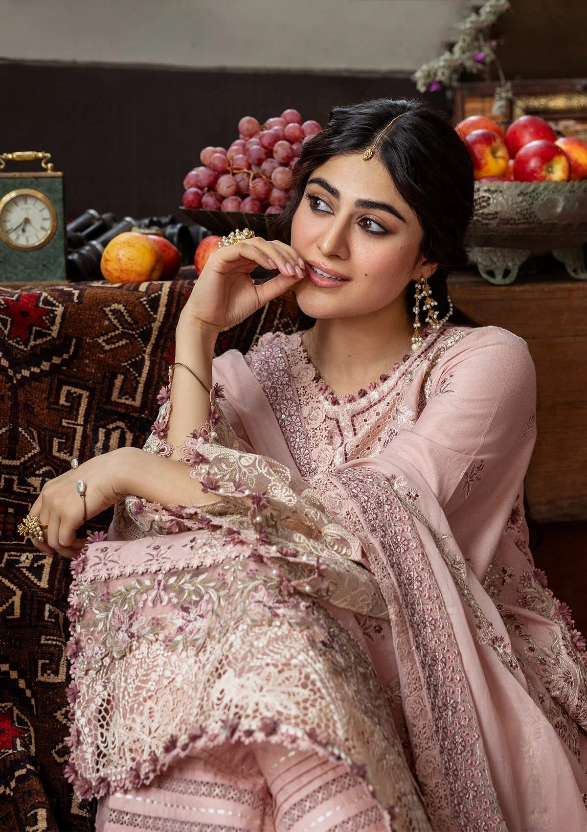 Karandi with Embroidered Chiffon