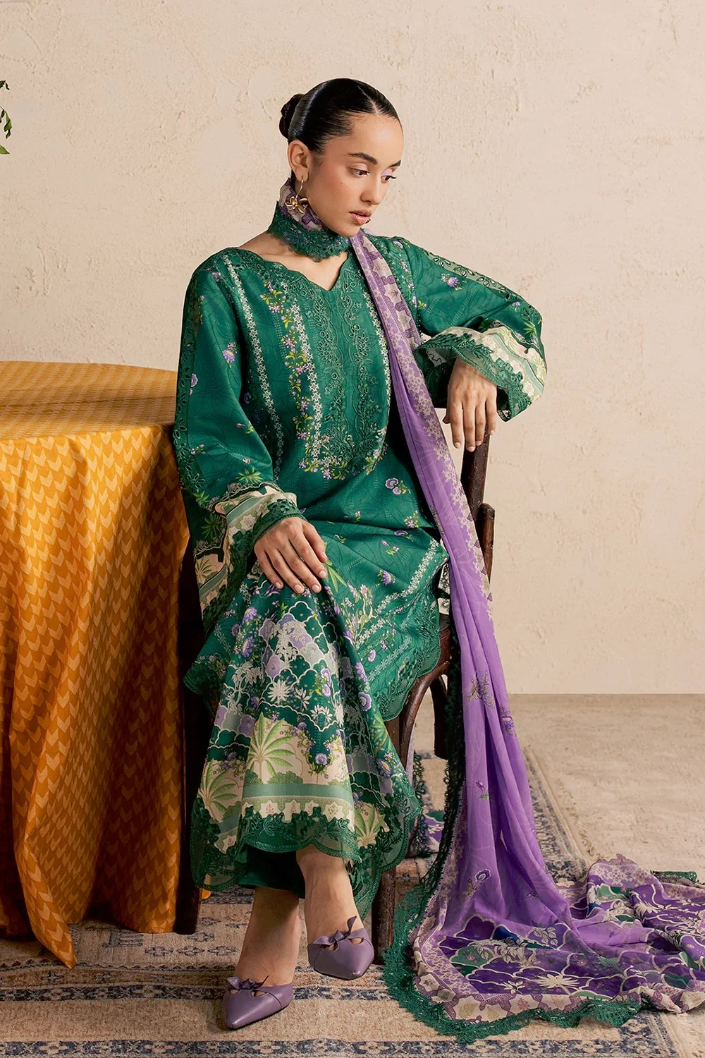Fresh Green Embroidered 3PC