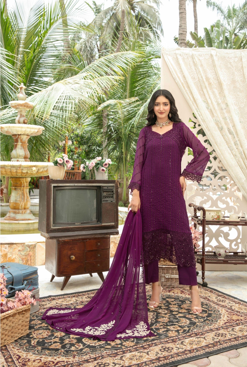 Nuresa Embroidered Fancy Chiffon