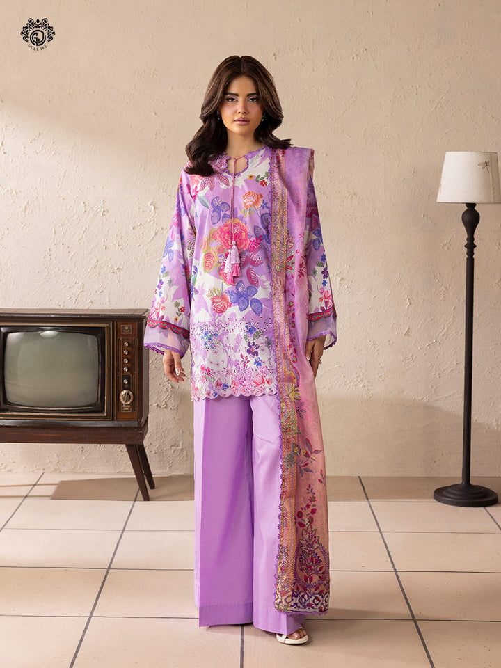 KROMA  3-Piece Unstitched Embroidered Dress