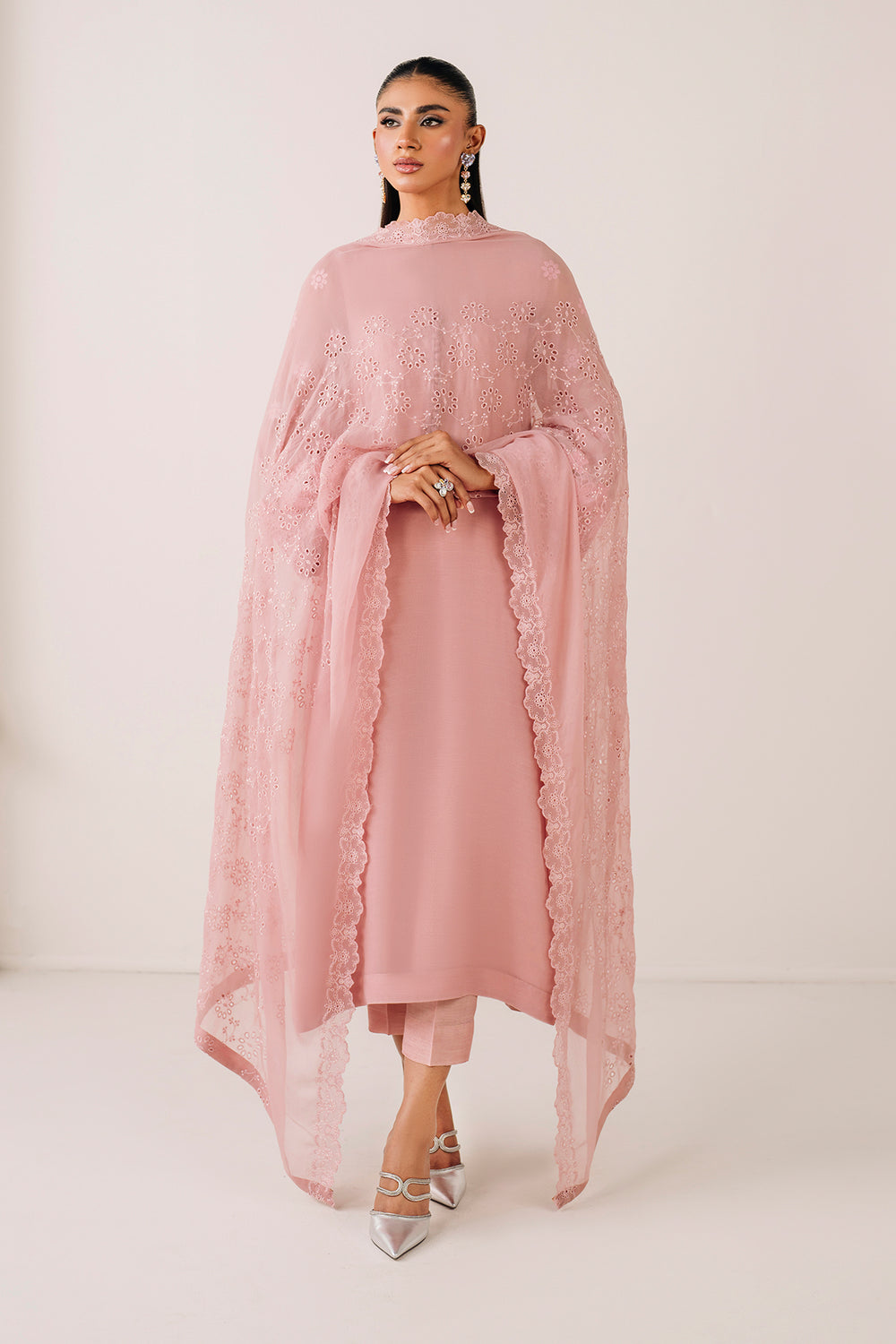 EMBROIDERED CHIFFON 3 PIECE