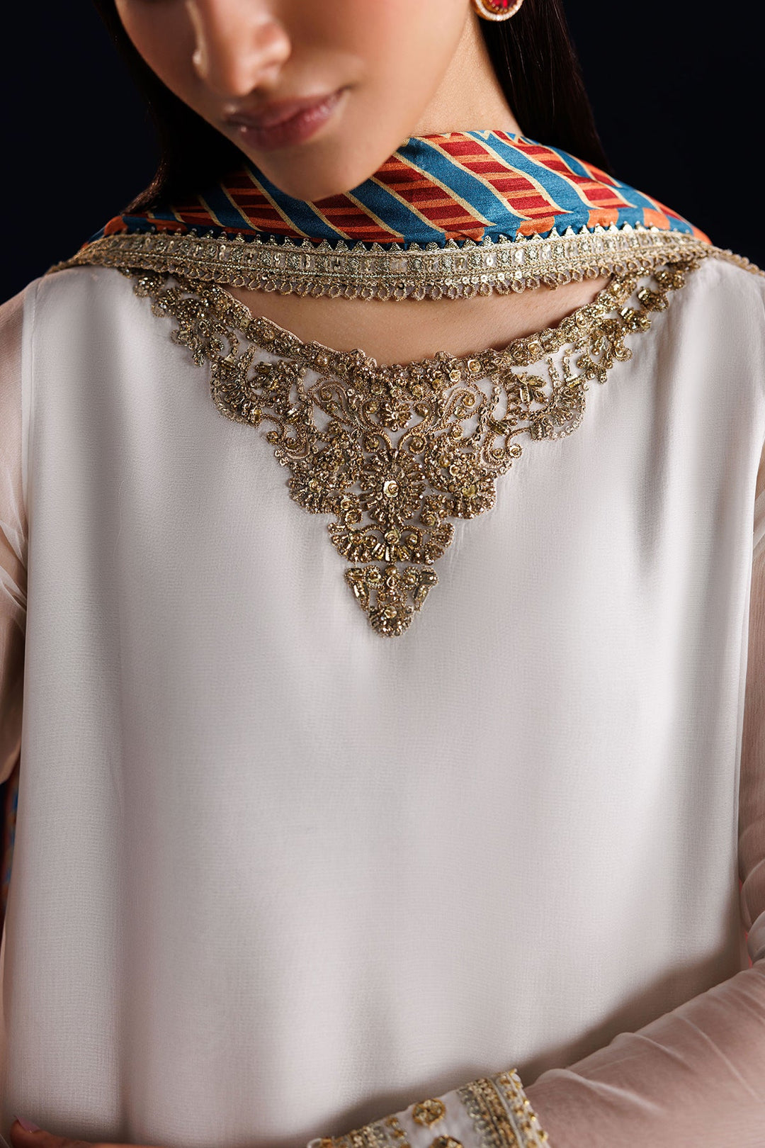 EMBROIDERED CHIFFON