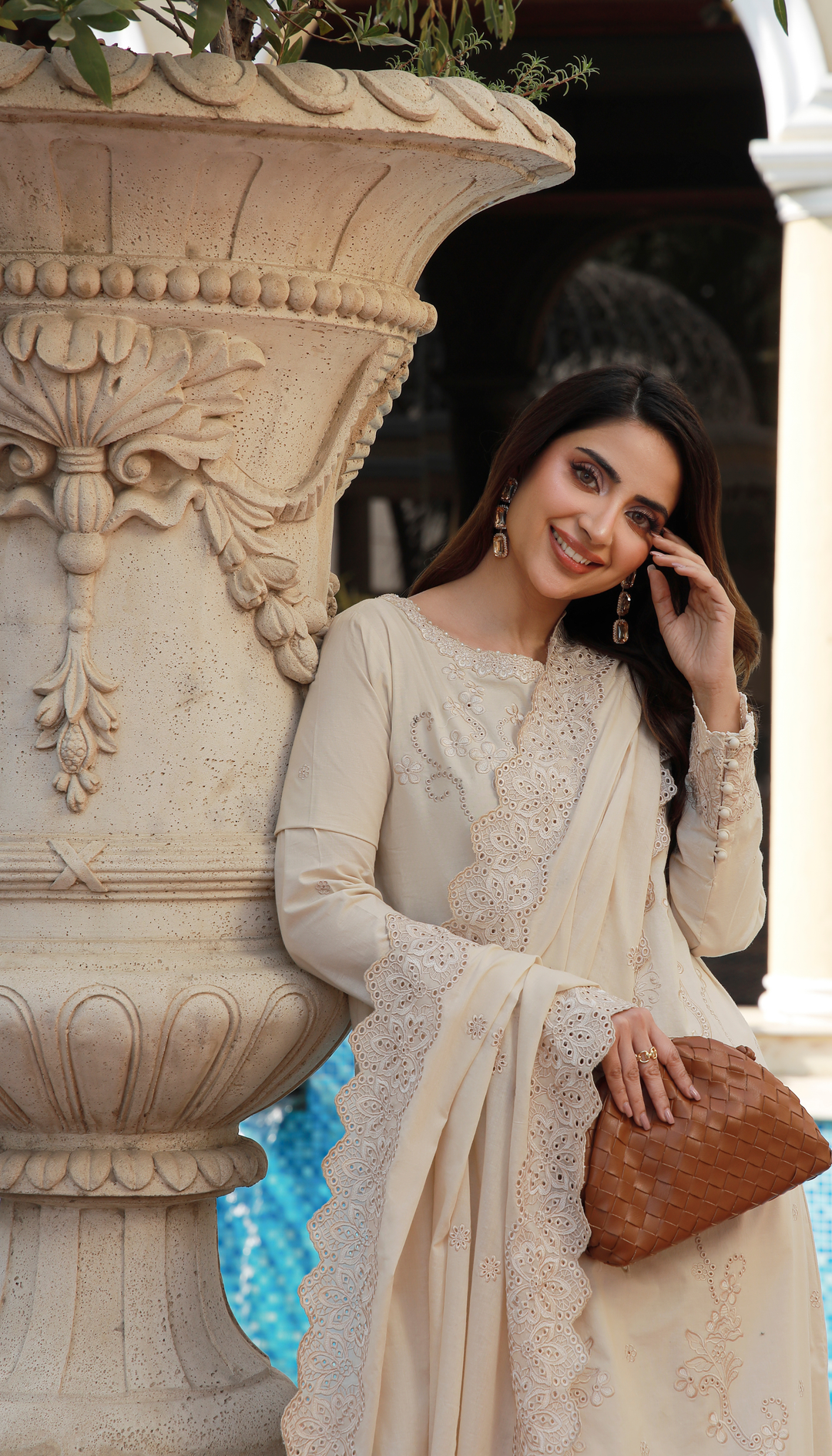 03 Piece Unstitched Embroidered Chikankari