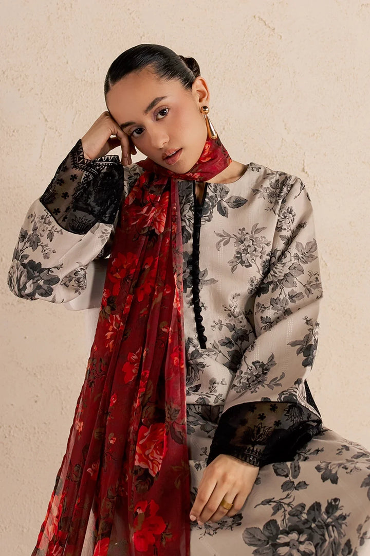 Floral Embroidered 3PC