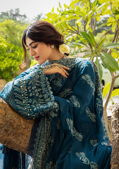 Karandi with Embroidered Chiffon