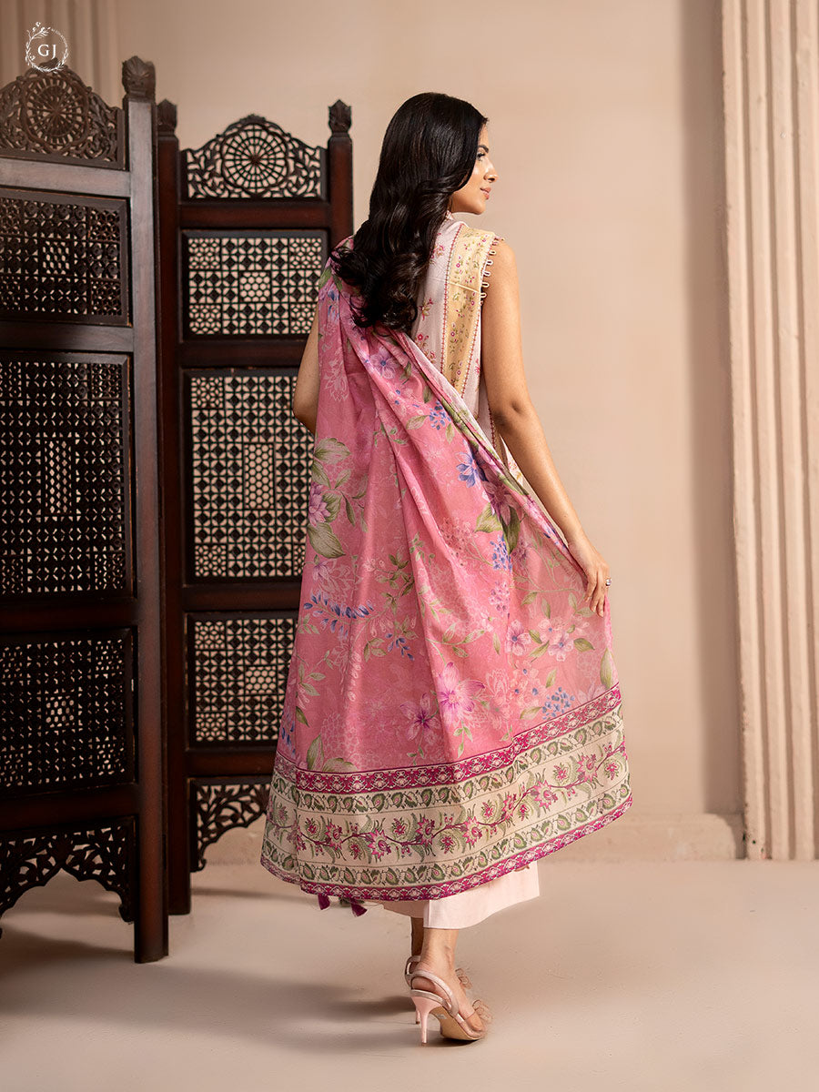 QISSA 3 PC UNSTITCHED LAWN