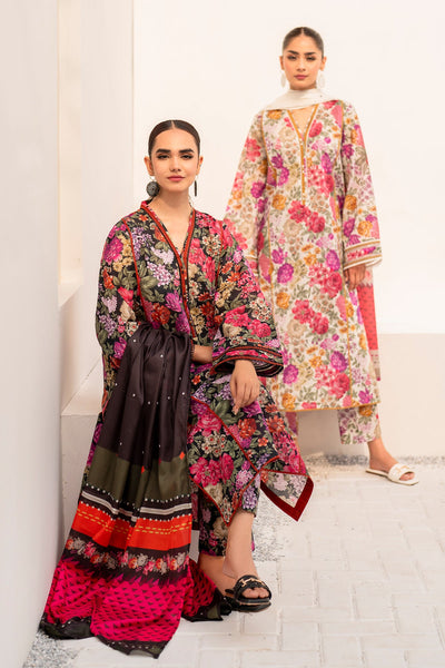 BAROQUE EMBROIDERED PRINTED LAWN UF-666