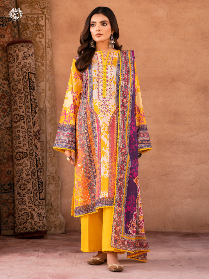 Gullbano Unstitched 3 pc Lawn