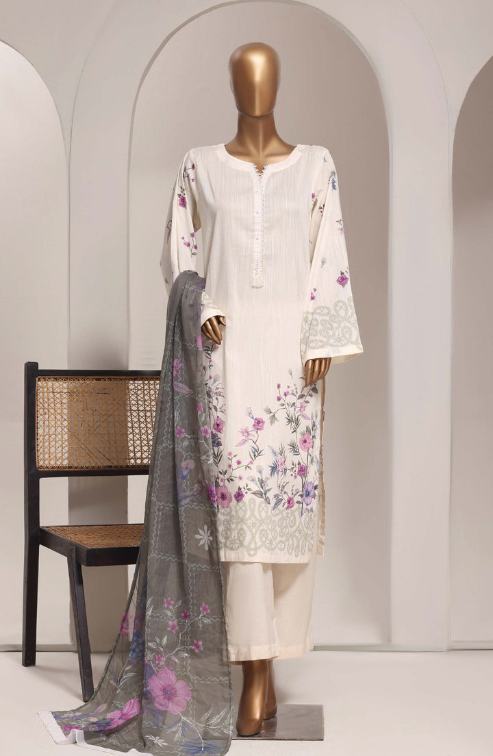 Printed Lawn Stitched 3 Piece Suit