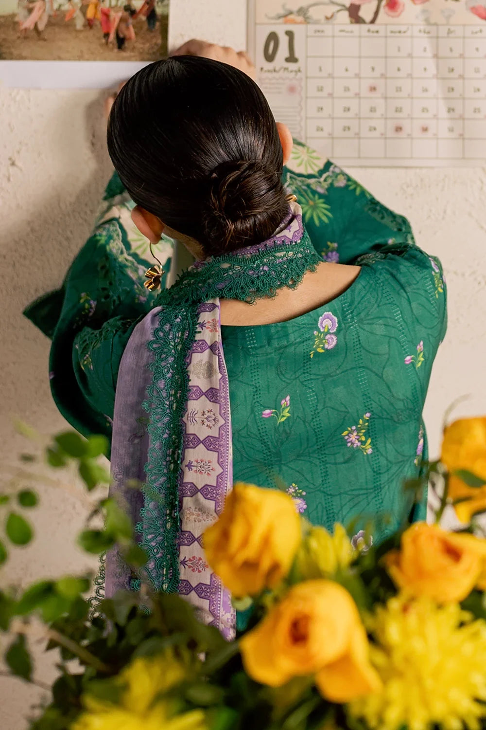 Fresh Green Embroidered 3PC