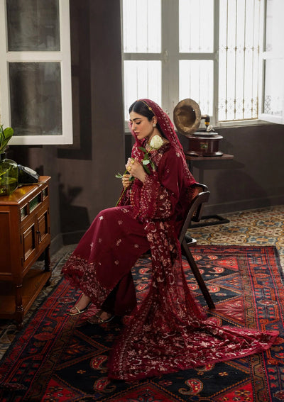 Karandi with Embroidered Chiffon