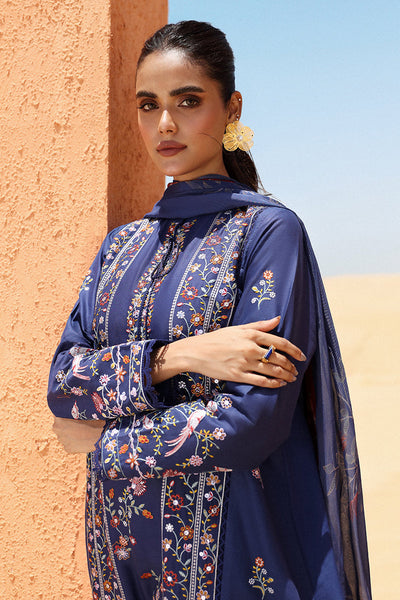 CROSS STITCH || SAPPHIRE BLUE-3 PIECE EMBROIDERED LAWN SUIT