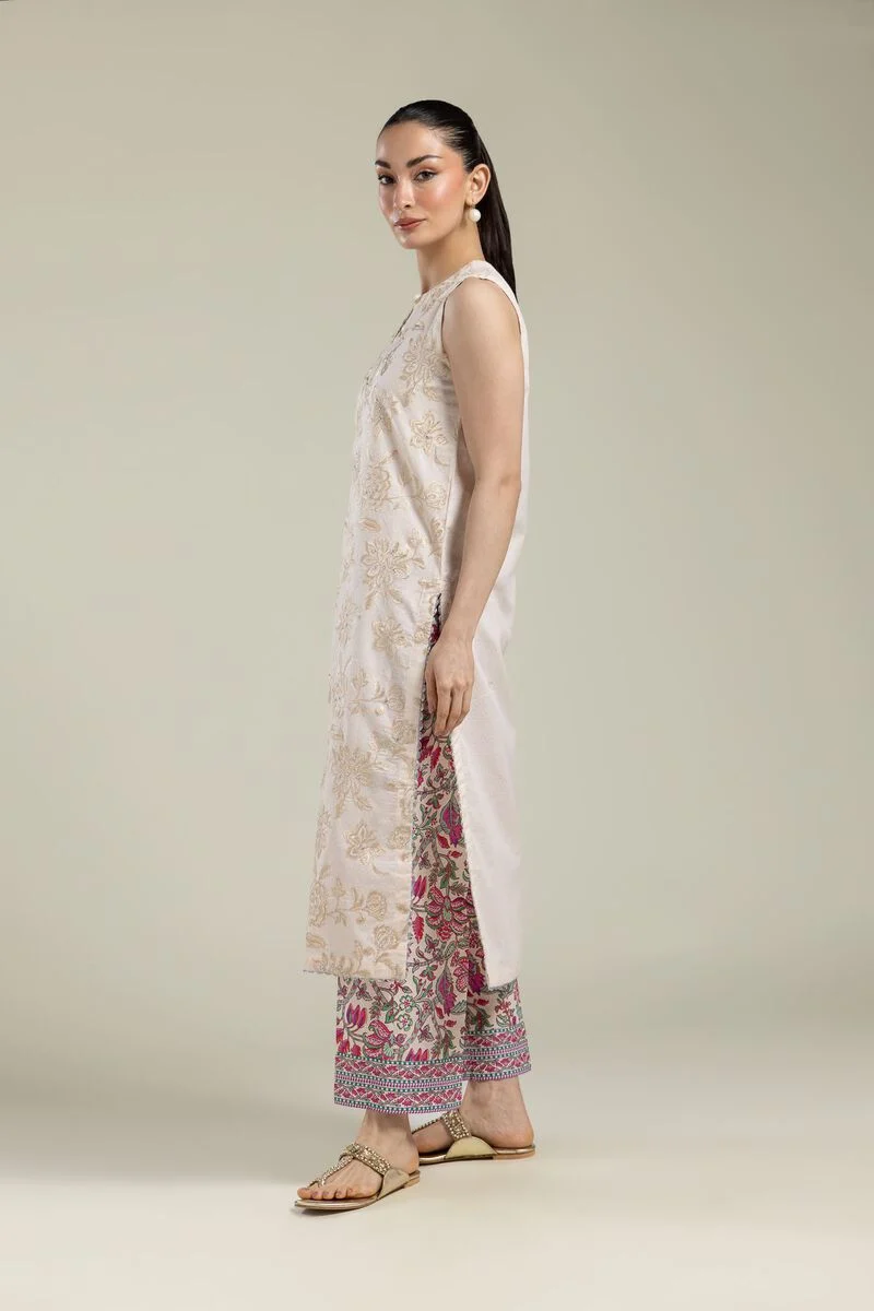 Embroidered | Cotton Dobby Cotton Floral Kurta