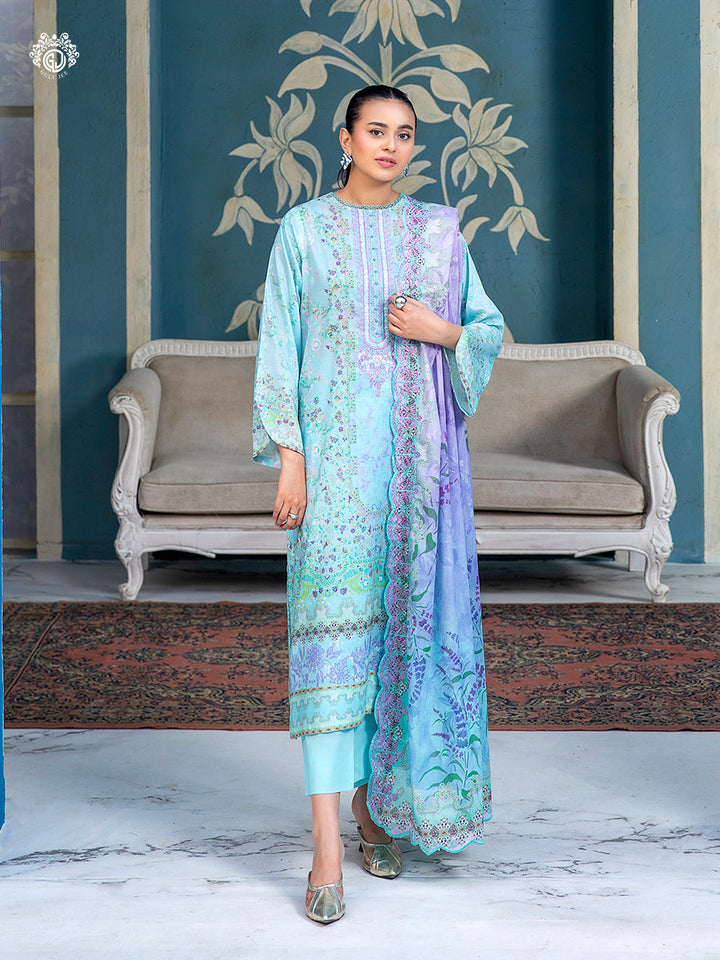 MAHAJAL  Unstitched Lawn 3  pc