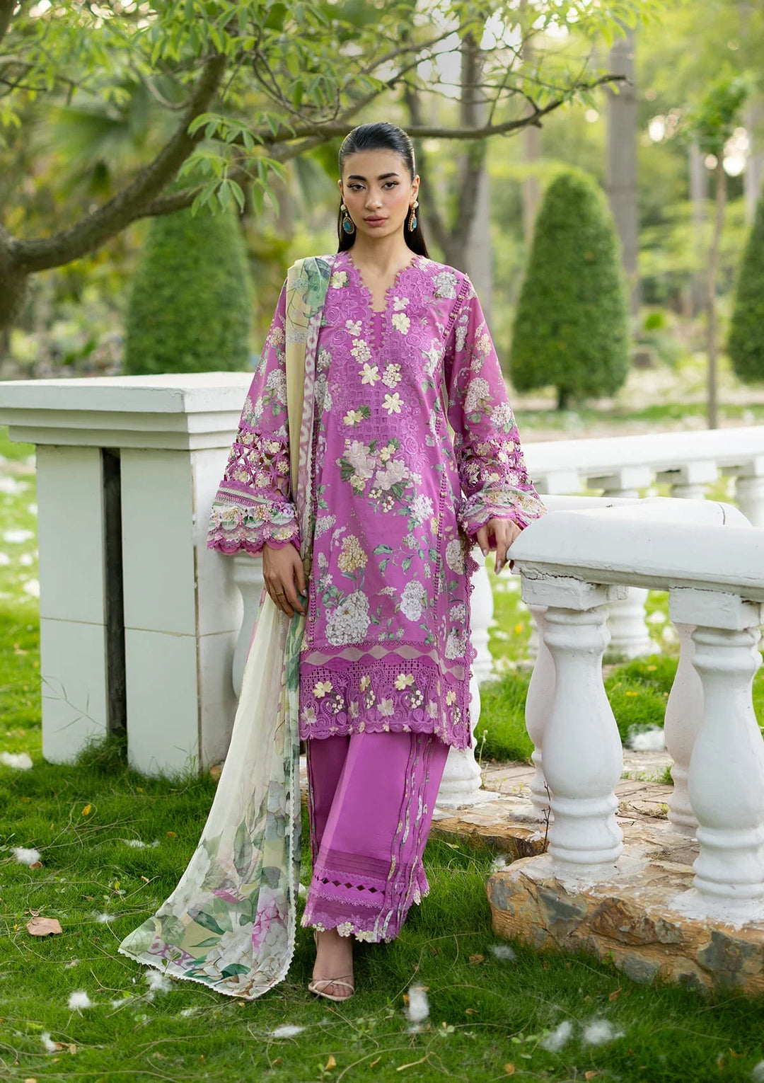 Signature Embroidered Lawn with Chiffon Collection Vol II &