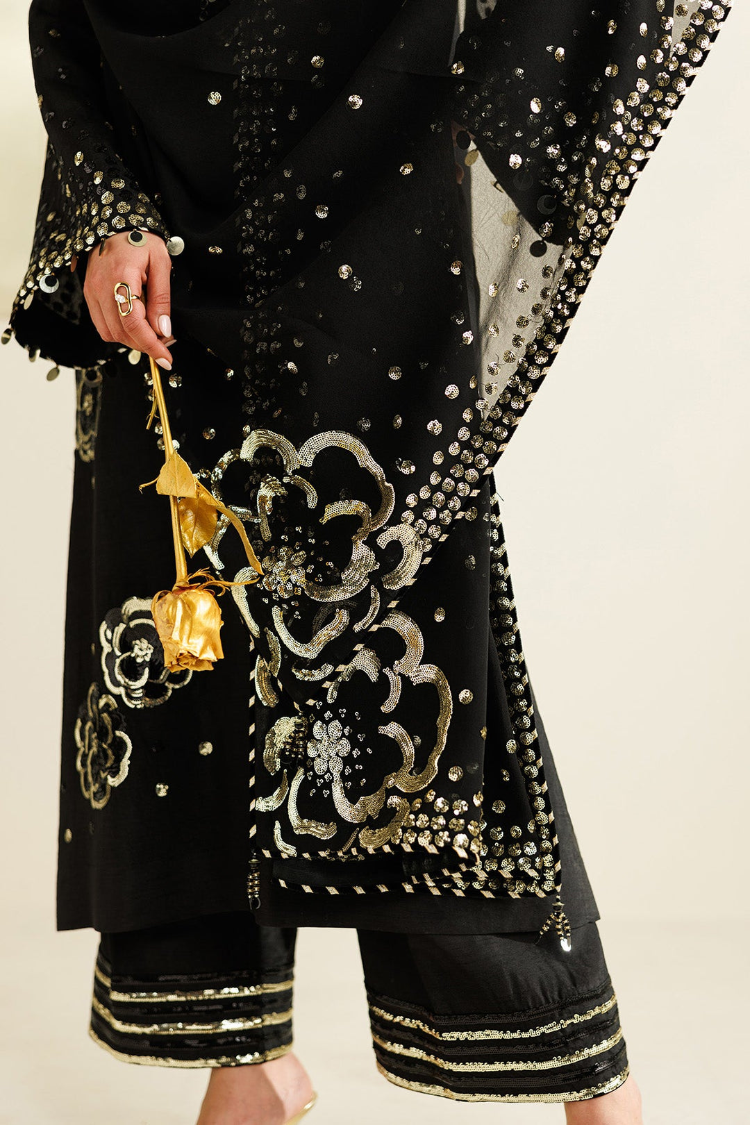 Embroidered Raw Silk