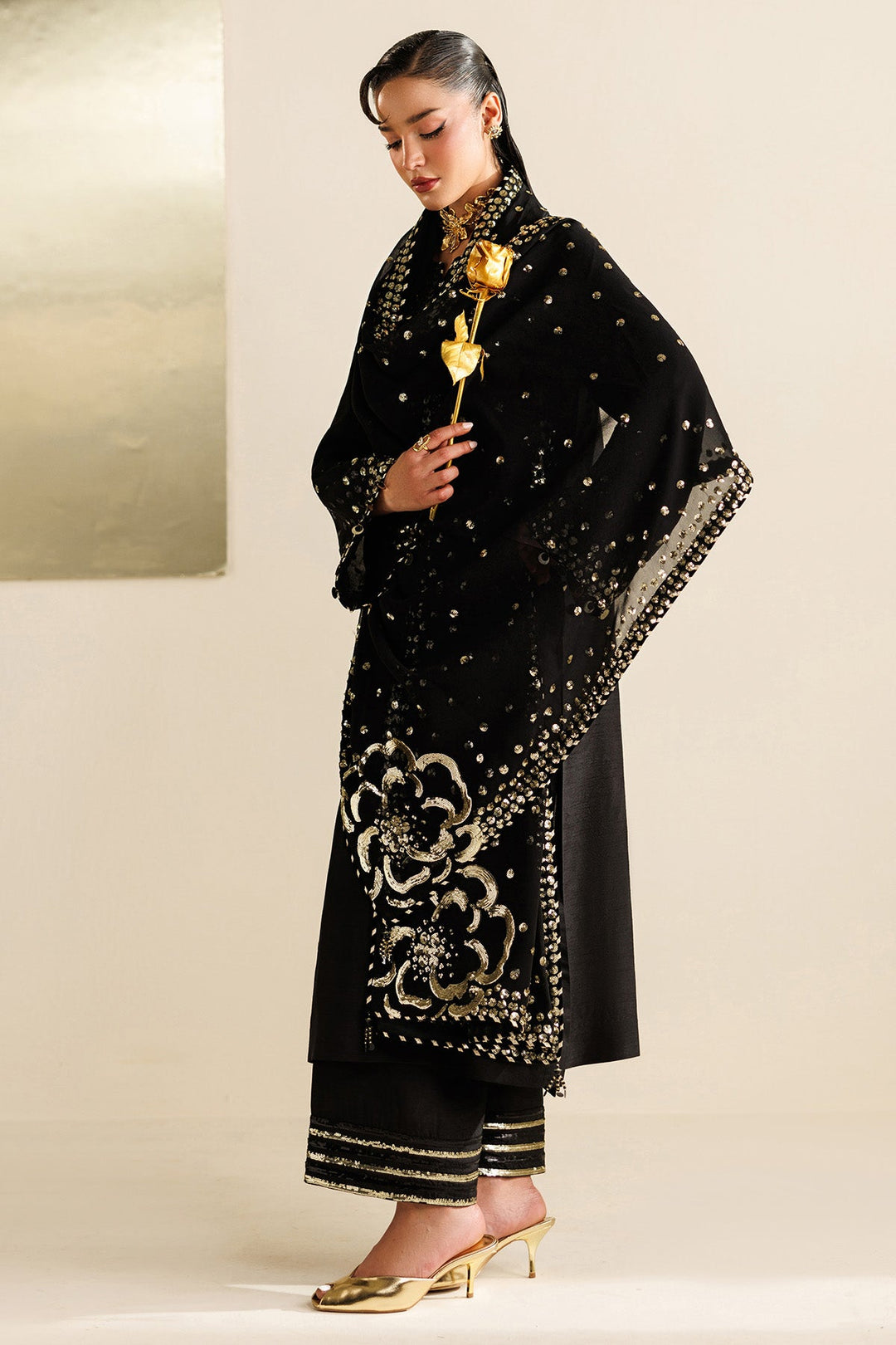 Embroidered Raw Silk