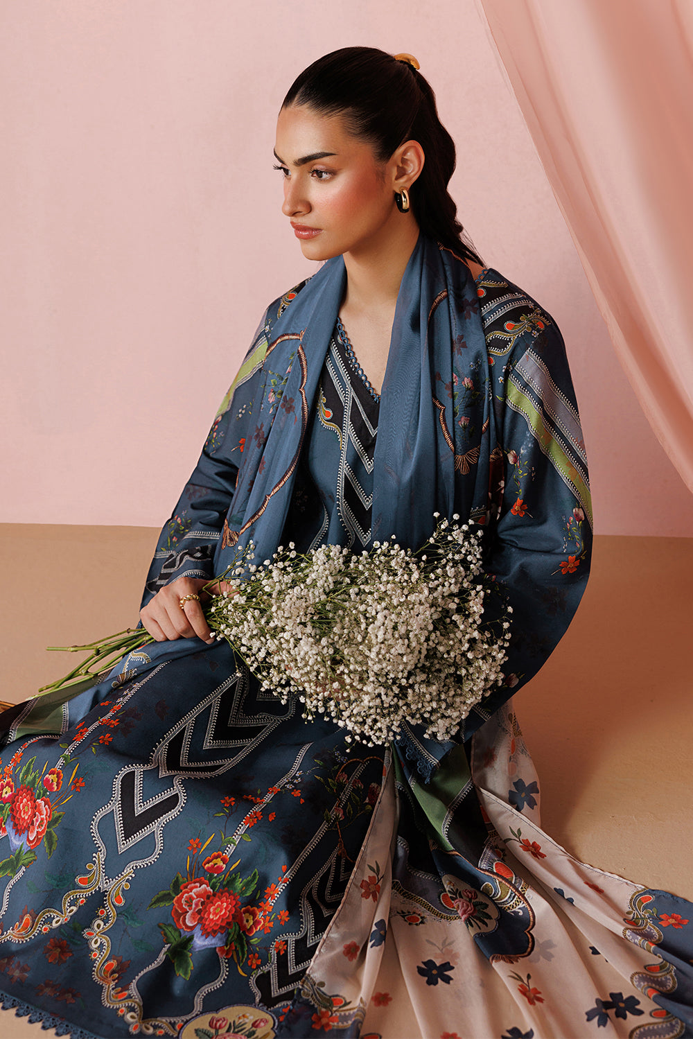 Printed Lawn  Stitched 3 pc
