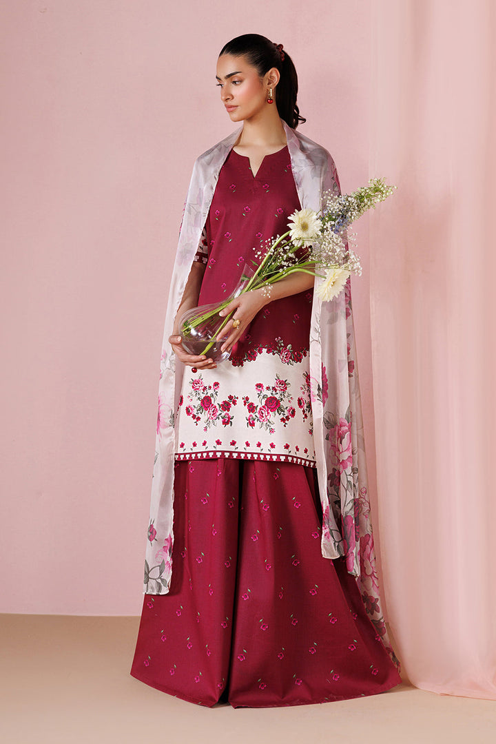 Printed Lawn  Stitched 3 pc