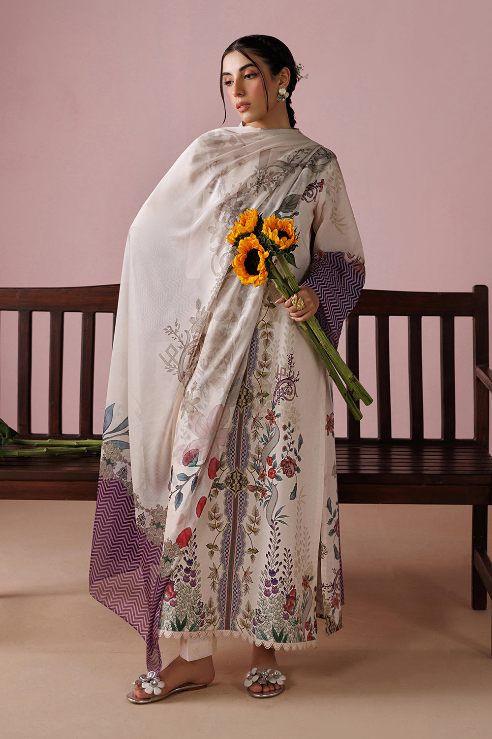 Printed Lawn  Stitched 3 pc