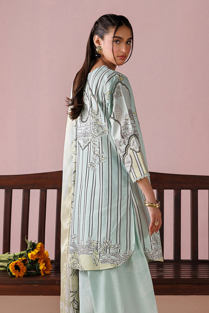 Printed Lawn  Stitched 3 pc