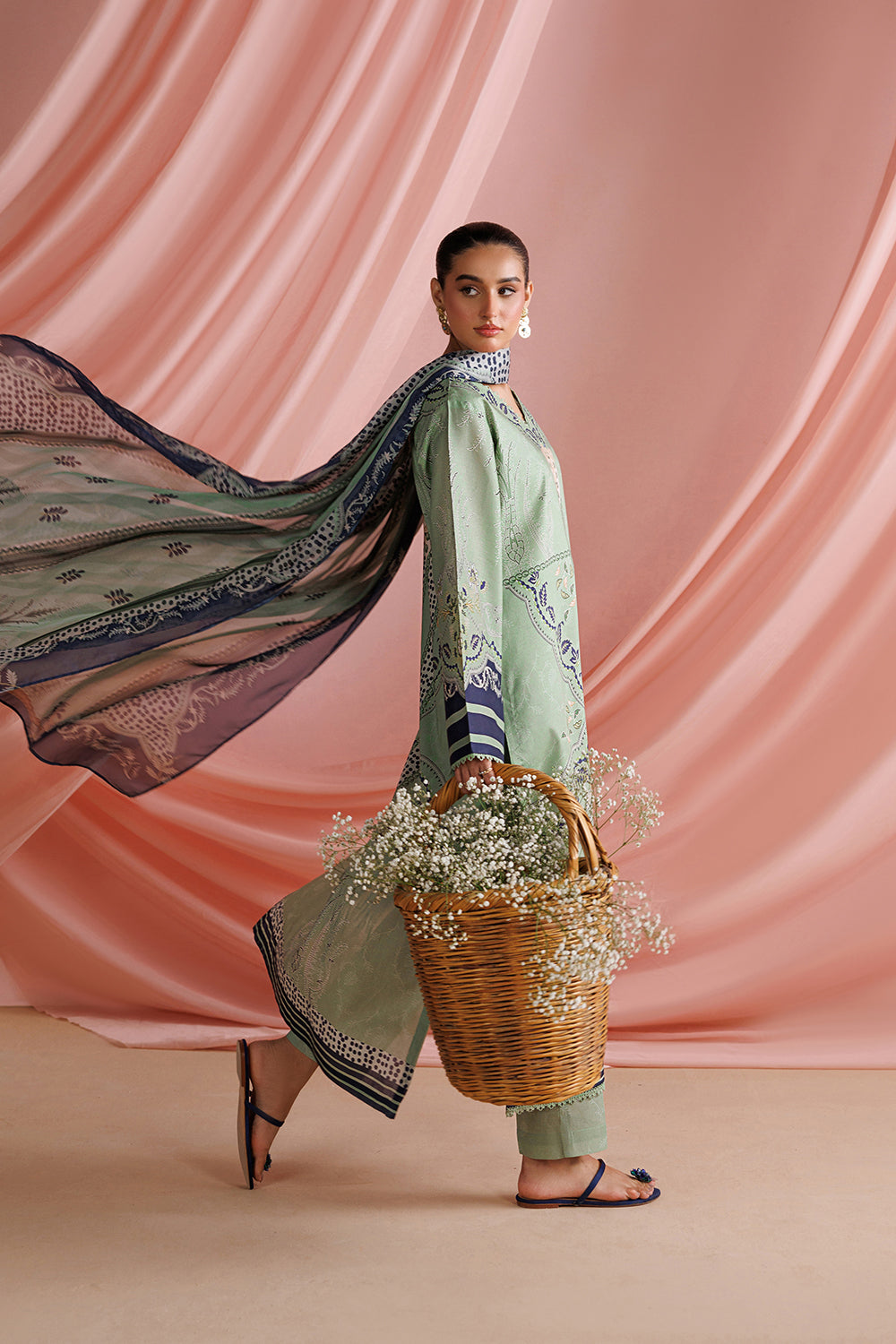 Printed Lawn  Stitched 3 pc