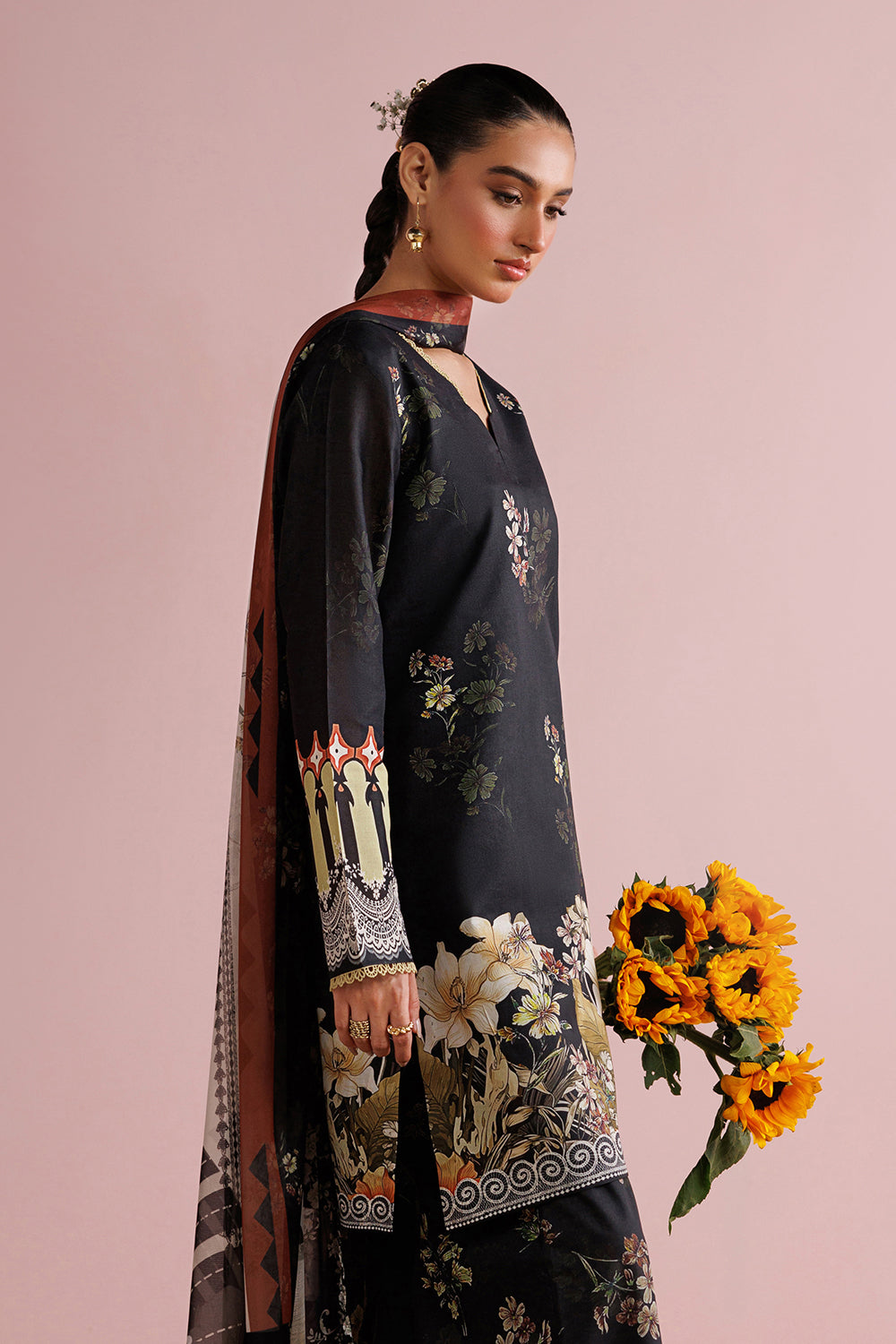 Printed Lawn  Stitched 3 pc