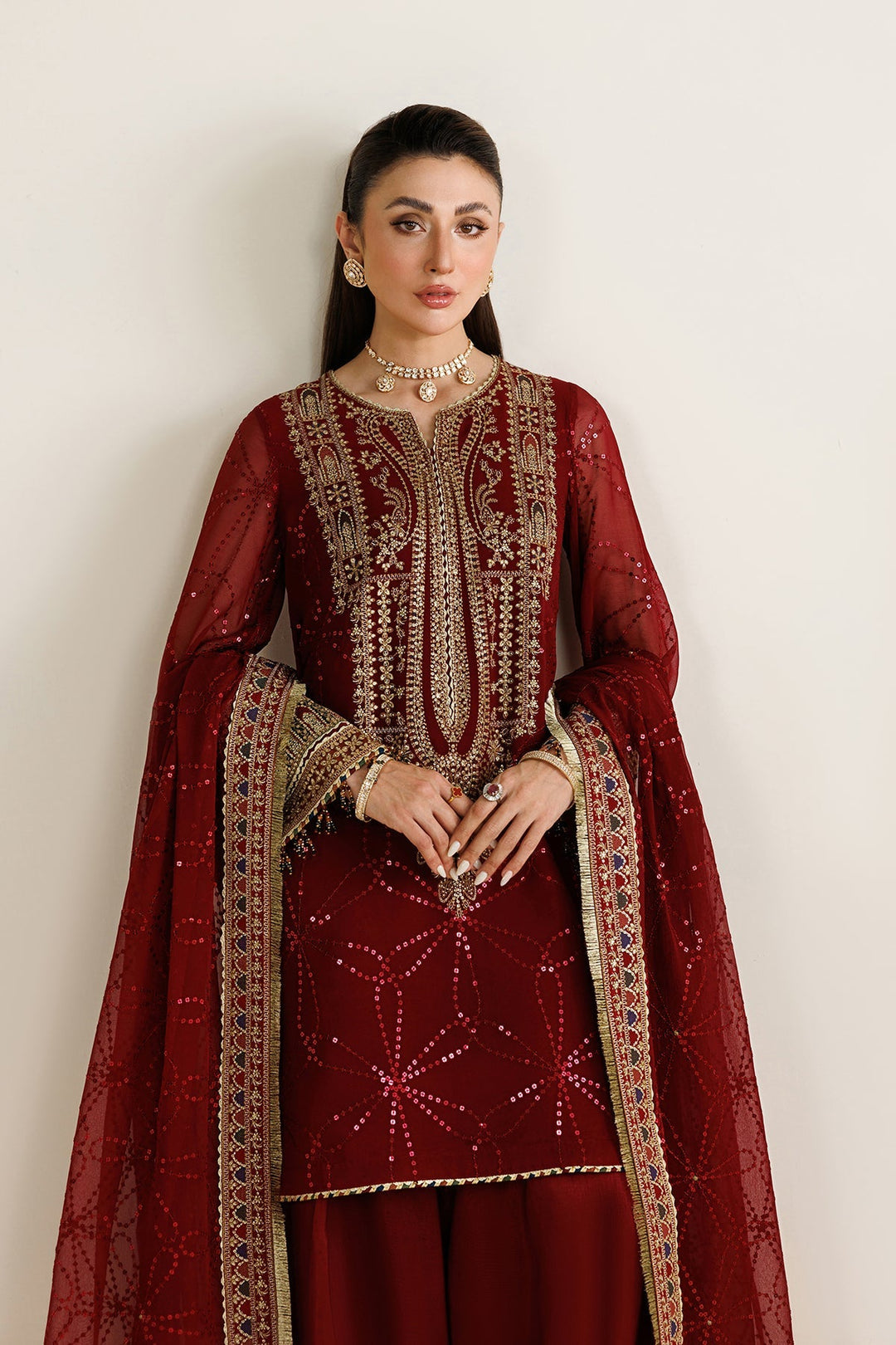 EMBROIDERED CHIFFON