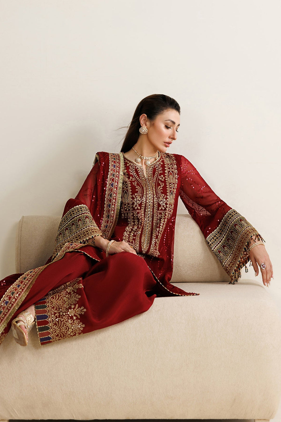 EMBROIDERED CHIFFON