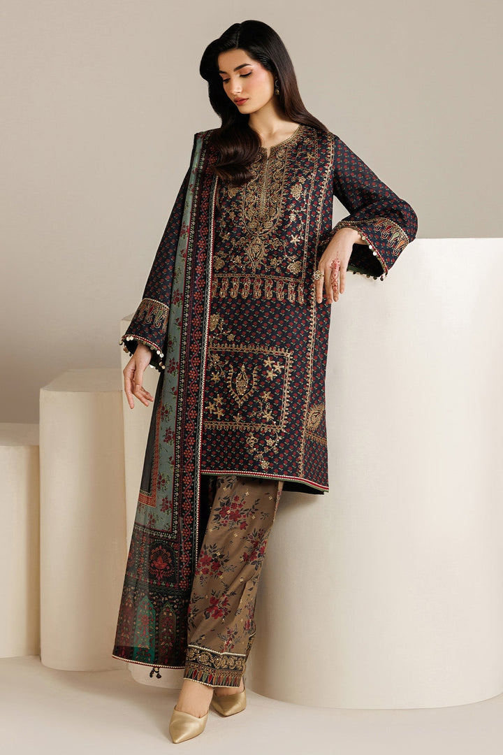 EMBROIDERED RAW SILK