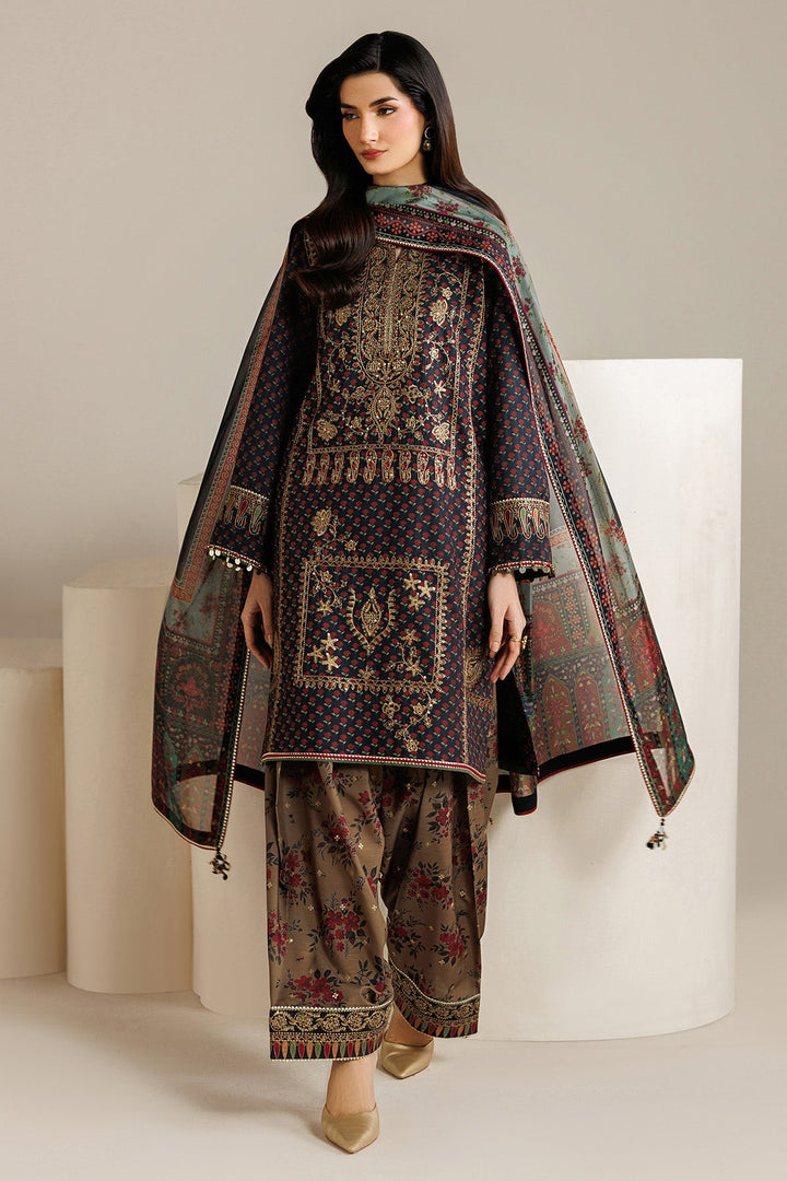 EMBROIDERED RAW SILK