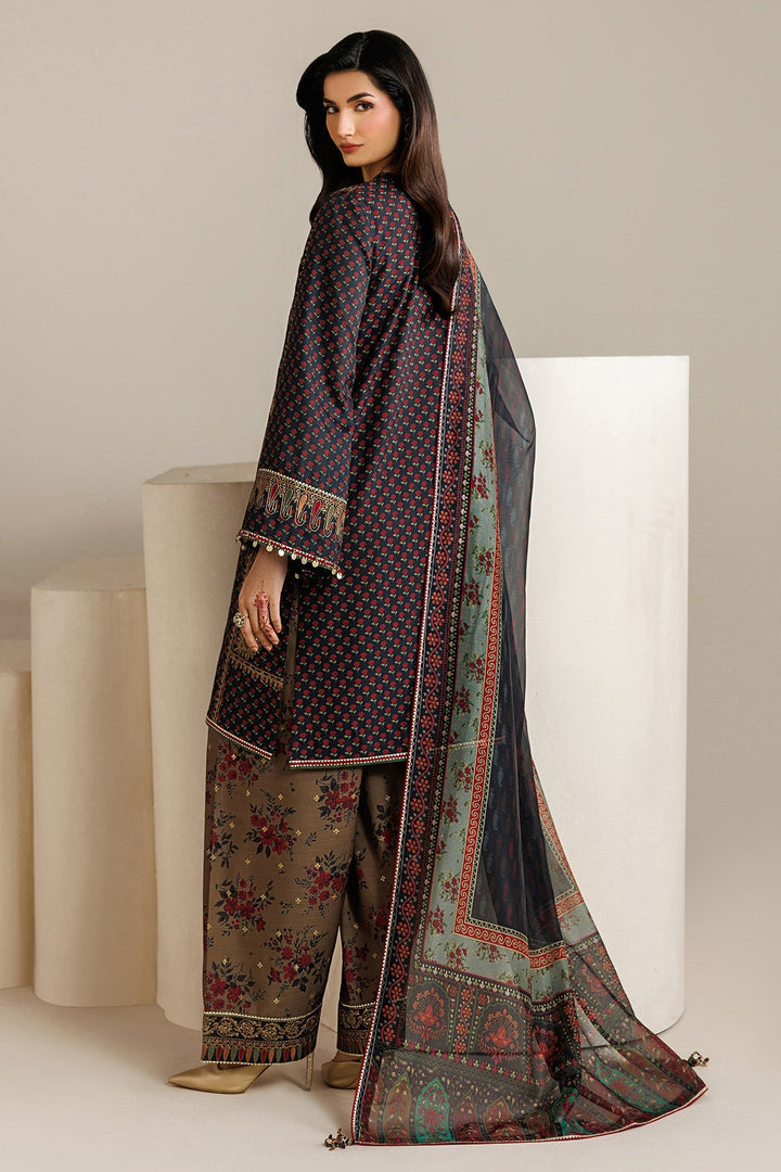 EMBROIDERED RAW SILK
