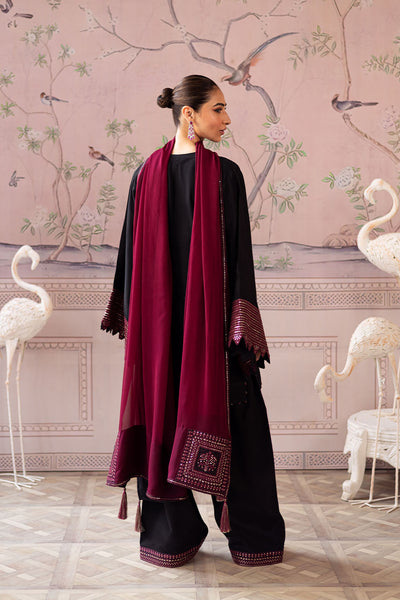 Black Embroidered Farshi Set