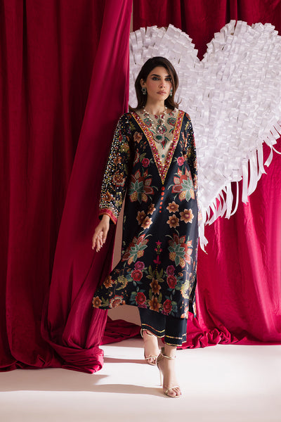 2-Piece Silk Printed Suit