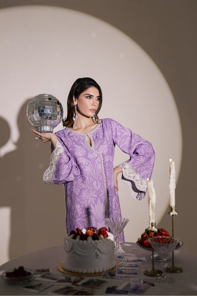 Lilac Silk Lawn 2-Pc Set