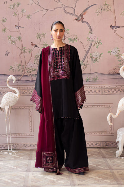 Black Embroidered Farshi Set