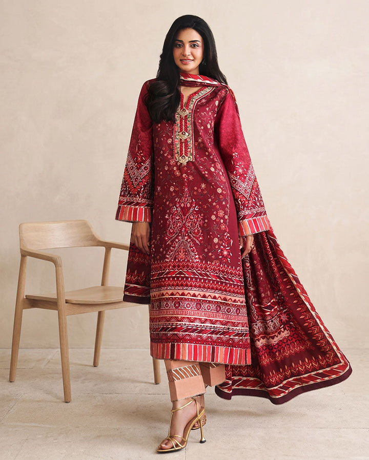 Hemline Nirvana Unstitched 3 Pc