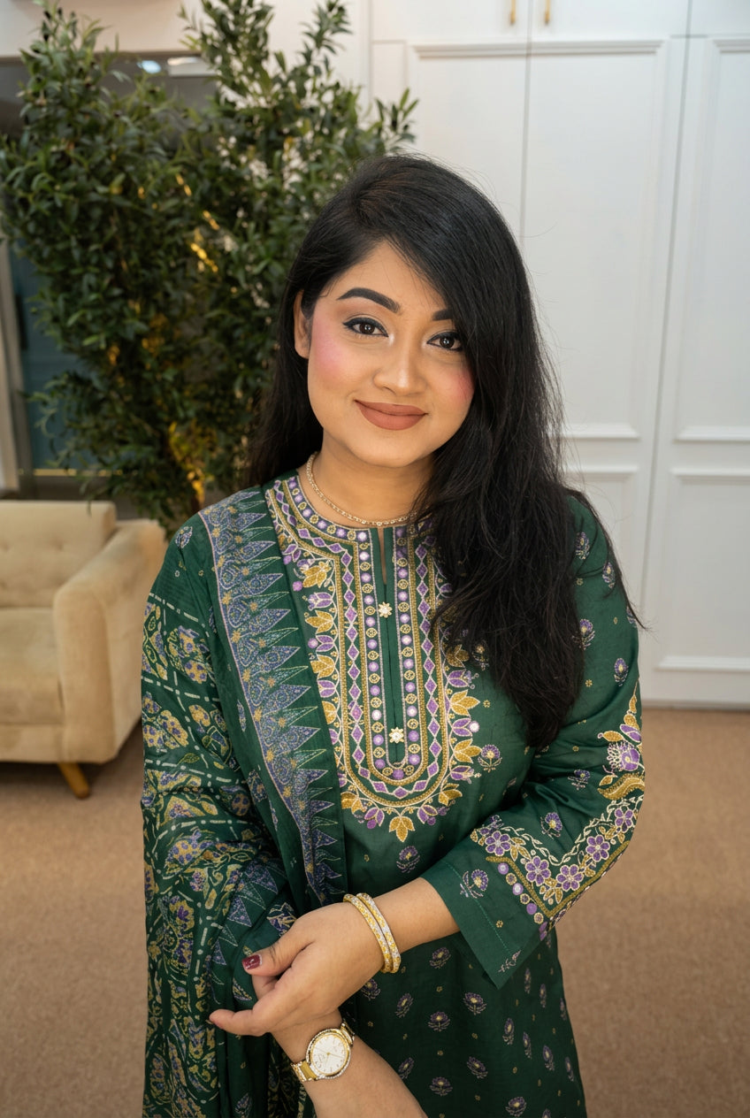 3 Piece - Embroidered Lawn Ready Suit
