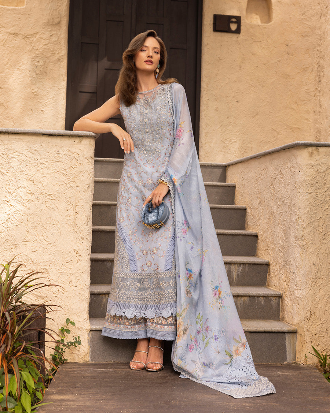 Zinnia Embroidered  Lawn